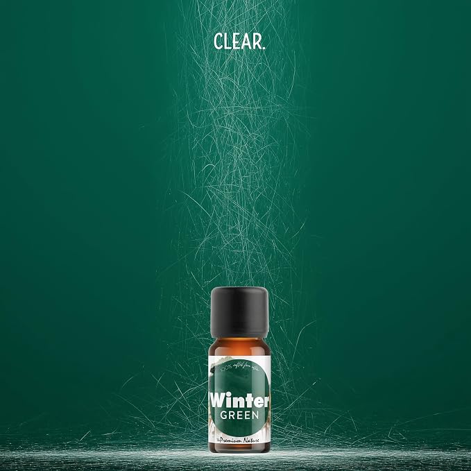 Organic Wintergreen Essential Oil | 100% Pure & Natural Gaultheria procumbens Leaf Oil with Fresh Minty Aroma | for Diffuser, Candle Making & DIY Aromatherapy Blends, 0.34 fl oz
