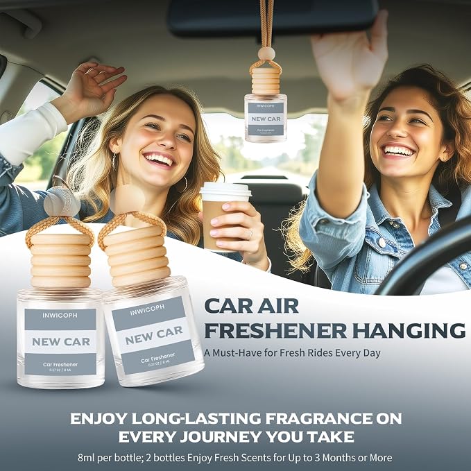 Car Air Freshener Diffuser Hanging, New Car Fragrance Oil