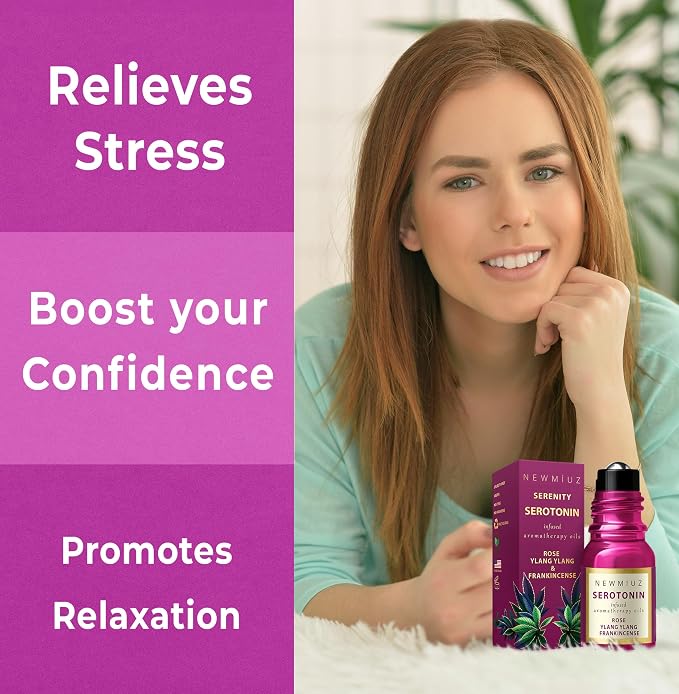 Chill Out Calming Roll On Essential Oil Blend Stress Relief Rose Ylang Ylang & Frankincense Relaxation Calm Aromatherapy Gift for Women Perfect Stocking Stuffers