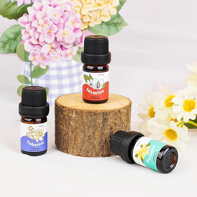 Floral Essential Oils, Holamay Premium Fragrance Oil for Candle Making, 5mlx10, Soap Making Scents - Rose, Jasmine, Neroli, Gardenia, Lilac and More, Aromatherapy Essential Oils for Diffusers for Home