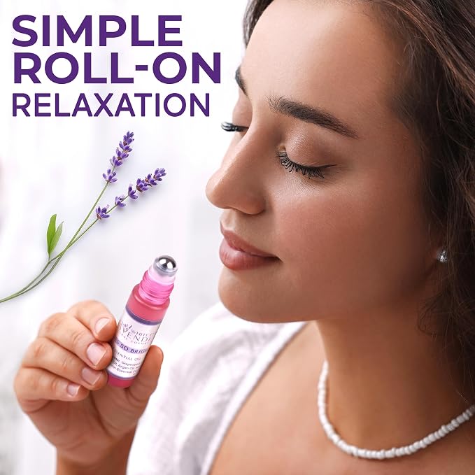 4 Pcs Roll On Essential Oils Set - Essential Oil Roll On Set for Relaxation & Sleep Aid, Essential Oil Roller Set Travel Size 0.35 fl oz