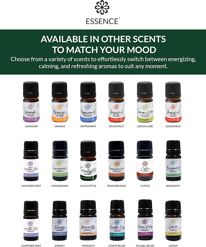 Essence Pearl Travel Case | Eucalyptus Essential Oil | Aromatherapy Nasal Diffuser & Essential Oil Carrying Case | Refreshing Eucalyptus Scent | Travel-Friendly Kit | White Pod