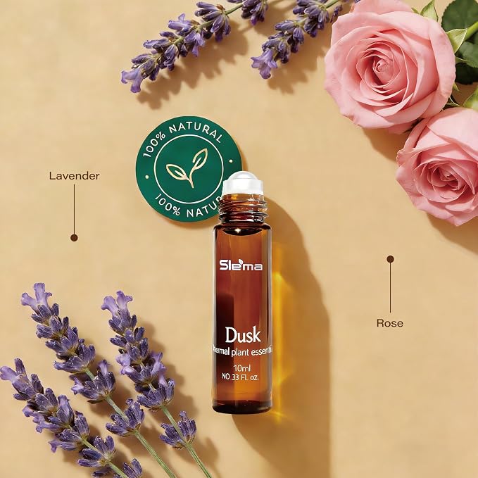 Slema Essential Oil，Dusk Essential Oil Blends by 10ml Essential Oils - 100% Pure Therapeutic Grade, Helps Create a Focused Atmosphere for Work & Study (Lavender)