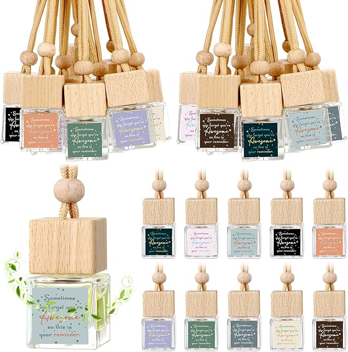 Funnymoom 50 Pcs CNA Appreciation Gift Bulk for Employee Inspirational Empty Hanging Car Air Freshener Diffuser, Sometimes You Forget Your Awesome Thank You Gifts for Nurse Father Teachers