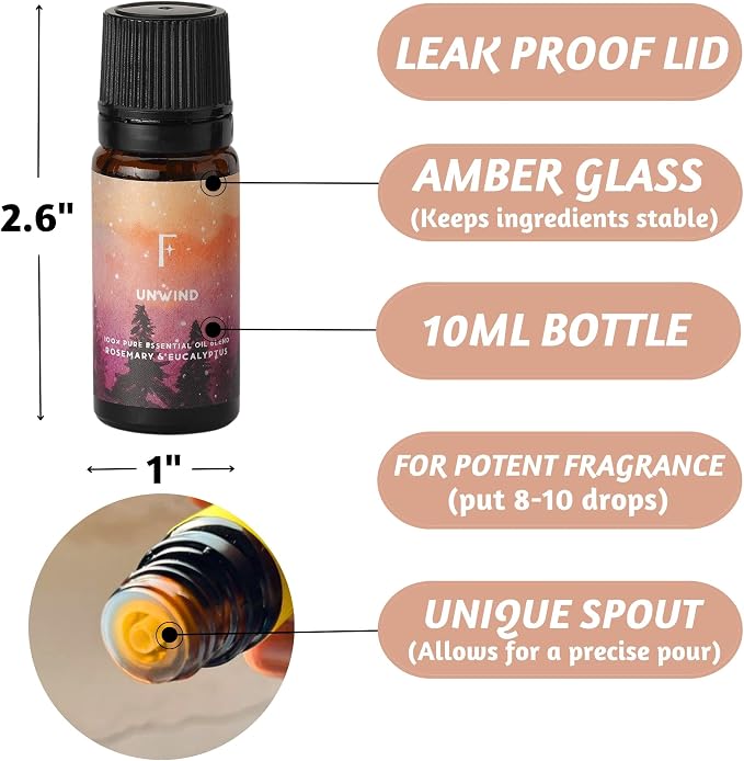 Folkulture Sleep Essential Oils Set for Diffuser | Set of 3 Aromatherapy Oils for Relaxation & Bedtime | Lavender, Eucalyptus & Rosemary | Calm Home Fragrance & Self-Care Gift
