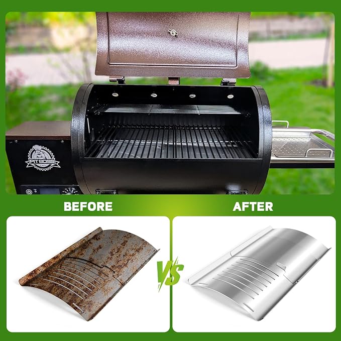 Flame Broiler Kit for Pit Boss 340/440 Series Smoker Grill,76145 Main Plate&76146 Slide Cover Compatible with Pit Boss Tailgater PB440TG,PB340,PB340TGW,PB440,PB440D,Ranch Hand PB440TGR1 Pellet Grills