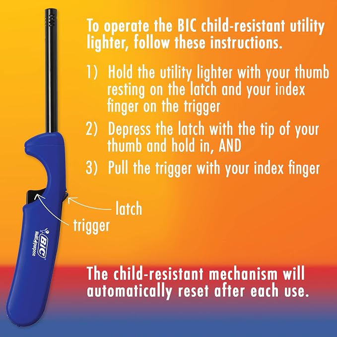 BIC Multi-Purpose Classic Edition Lighter & Flex Wand Lighter, 2-Pack