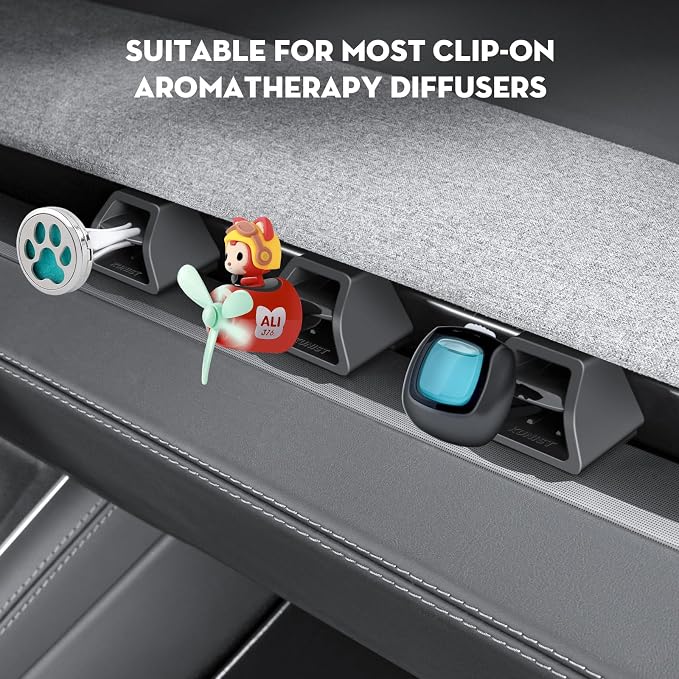 2PCS Upgraded Air Freshener Adapter for 2026 Tesla New Model Y Juniper, Vent Clip for Tesla 2025-2026 Model Y Juniper & 2024-2026 Model 3 Highland Accessories (Air Freshener not Included)