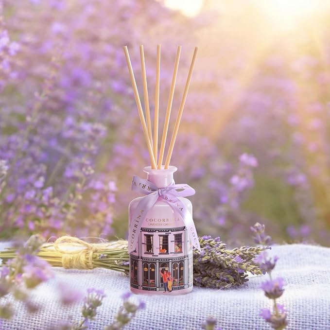 Reed Diffuser for Home - Lavender Garden 6.76 fl oz Diffuser with Sticks, Home Fragrance for Bathroom Shelf Decor, Bedroom & Guest Room