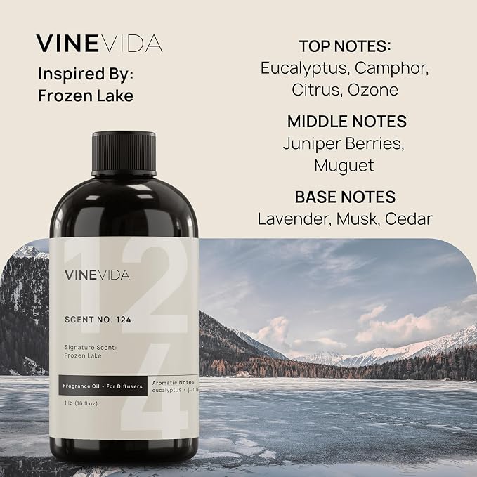VINEVIDA [16 Oz] Inspired by: Frozen Lake; Diffuser Oil Refill | Premium Scent Diffuser Oil for Home | Non-Toxic Fragrance