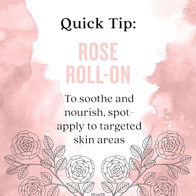 Aura Cacia Rose Roll-On Essential Oil Blend, Pure Rosa Damascena in Apricot Carrier Oil and Vitamin E, Natural Perfume, On-the-Go Aromatherapy | 0.31 Fl Oz (Pack of 1)