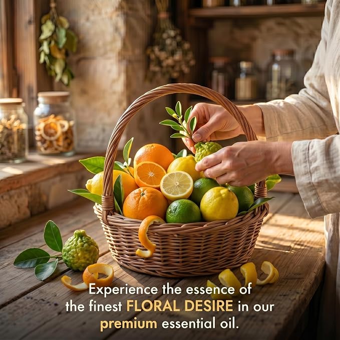 Floral Desire Scent DE LUmiQUE Calming Essential Oil Blend, 100% Natural Aromatherapy Grade, 10ml / 0.34 Fl Oz