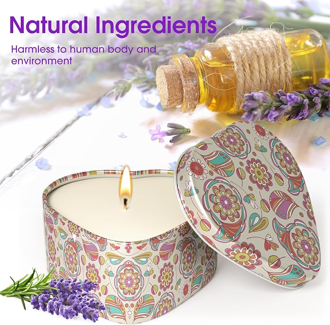 WarmEmbrace Scented Candles, 4 Pack Candles for Women, Candle Set 4 Different Scents, Natural Ingredients Soy Candle for Home, Present for Women