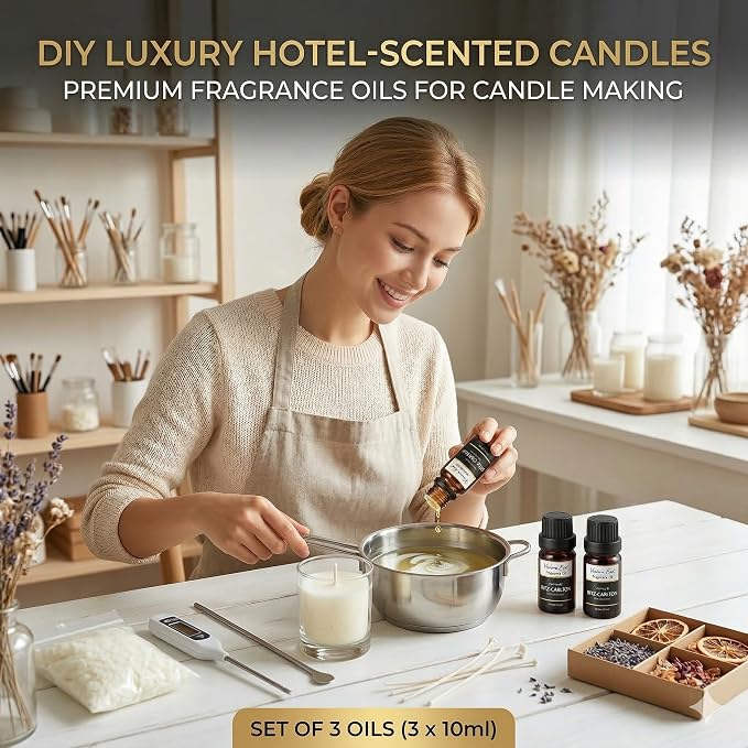 Luxury Hotel Collection Diffuser Oil(3x0.34 fl oz) Inspired by Ritz-Carlton |Essential Oil for Diffuser,Humidifier,Aromatherapy,Candle and Soap Making,Gift for Women