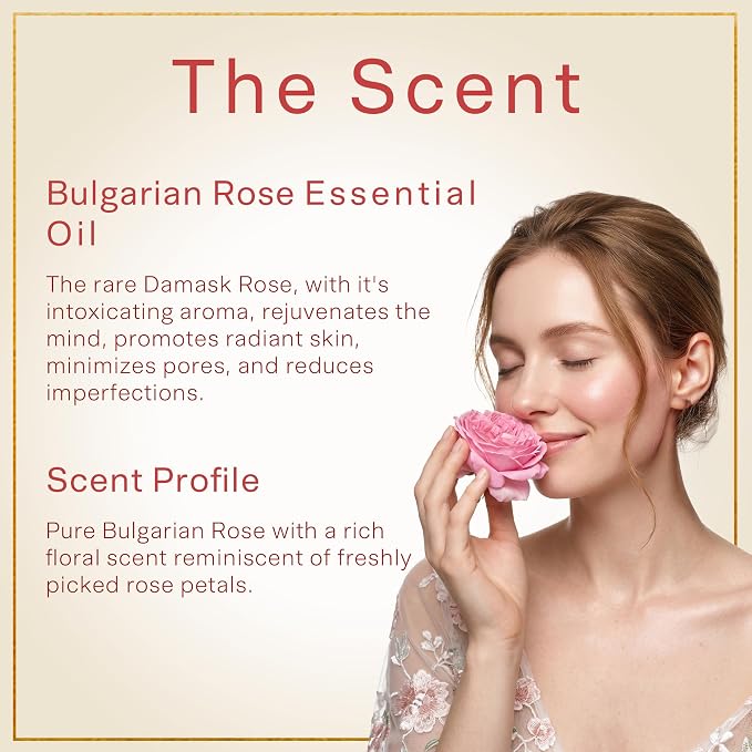 SAFA Rosé Body Oil | Luxury Bulgarian Rose Oil with Real Rose Petals | Fast Absorbing After Shower Hydrating Oil | Moroccan Argan Sweet Almond & Vitamin E | Silky Moisturizer Face & Skin | 4 fl oz