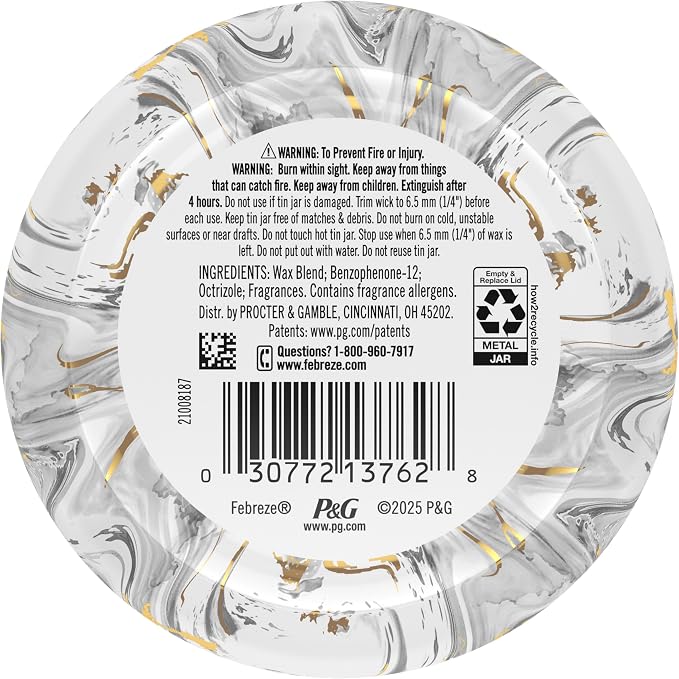Febreze Scented Candle, Ember Scent, 11 oz 4 Wick Candle, Single Pack