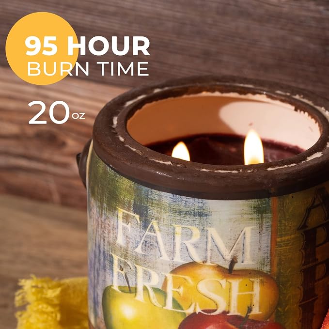 A CHEERFUL GIVER 95hr 20oz Scented Candle - Juicy Apple - Multi-Wick Glass Candle - Gifts For Men and Women