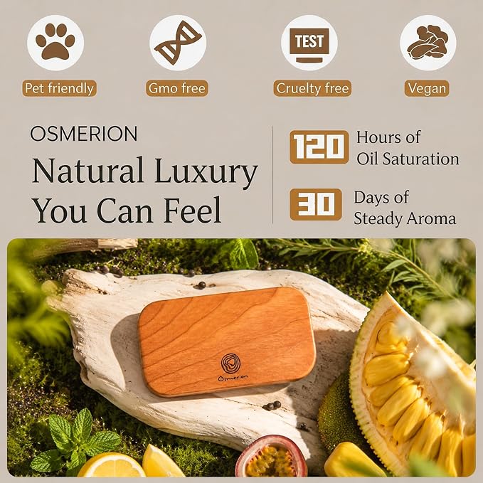Car Air Freshener - Wood Air Freshener for Visor Clip - Long Lasting Car Odor Eliminator - Vehicle Scent Diffuser - (Coconut - Tropical Garden - Stone Pepper - White Santal, CLIP INCLUDED)