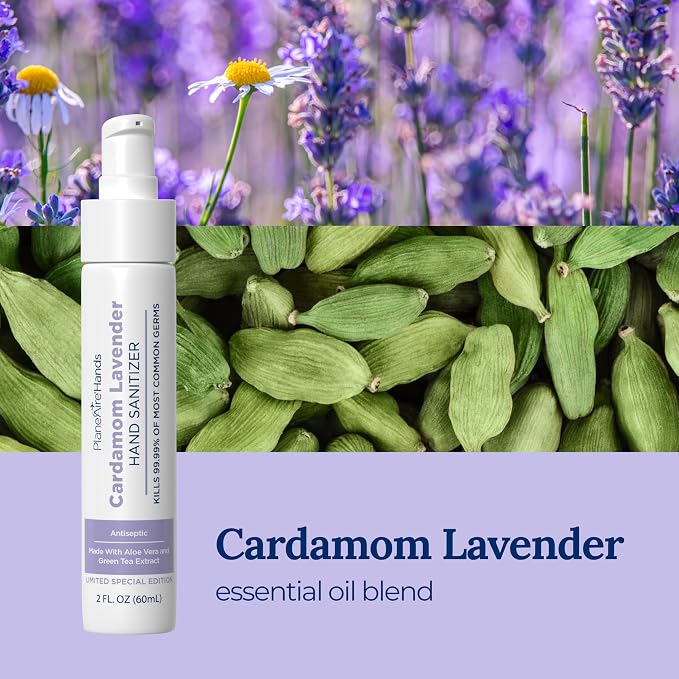 Travel Essentials | Hygiene Kit | Travel Toiletry Kit | Travel Size | Lotion Hand Sanitizer Cardamom Lavender Scent | Surface Wipes | Individual Travel Wipes | Surface Cleaner | With Essential Oils