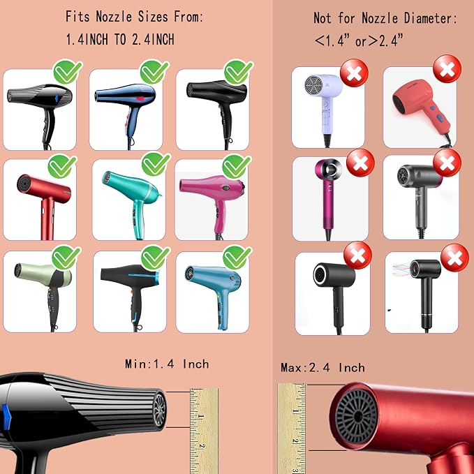 Hair Dryer Diffuser for Curly and Natural Wavy Hair,Universal Hair Diffuser,Hair Dryer Diffuser Attachment (Pink)