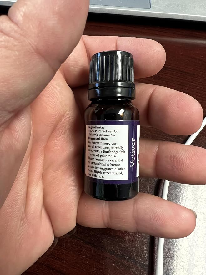 100% Pure, Undiluted Vetiver Essential Oil - Therapeutic Grade Vetiveria zizanoides Oil for Aromatherapy…