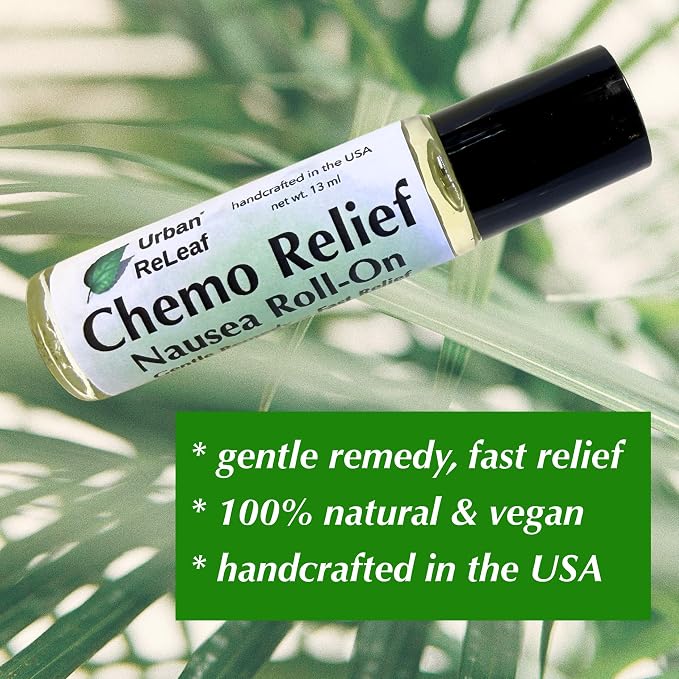 Urban ReLeaf Chemo Relief Nausea Roll-On | Gentle Remedy, Fast Relief, Soothing Aromatherapy, Upset Stomach & Side Effects, Natural Essential Oils