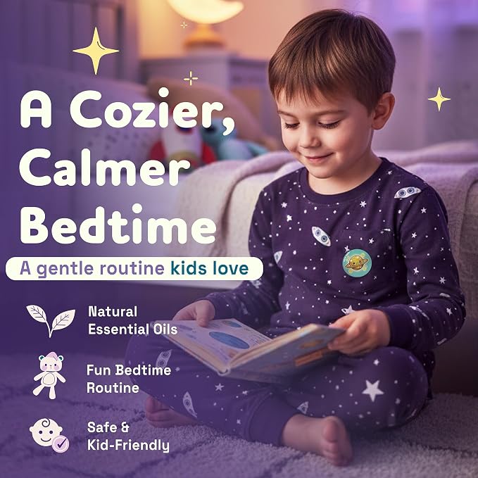 Slumberlins Calming Sleep Patches for Kids & Toddlers - Natural Bedtime Support Stickers with Lavender & Chamomile Essential Oils. Melatonin Free Aromatherapy Sleep Aid, Stick on Clothes, Age 3+, 30Ct