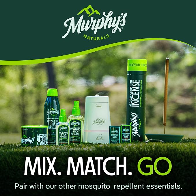 Murphy's Naturals Mosquito & Tick Bug Repellent Spray, Oil of Lemon Eucalyptus for Skin + Outdoor Gear, 2 Ounce Pump, 3-Pack
