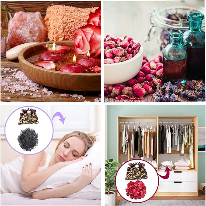 9 Bags Dried Flowers,100% Natural Dried Flowers Herbs Kit for Soap Making, DIY Candle Making,Bath - Include Rose Petals,Lavender,Don't Forget Me,Lilium,Jasmine,Rosebudsand More