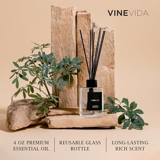 VINEVIDA Prime Reed Diffuser for Home & Bathroom | Long-Lasting Scent Sticks Set | Oil Stick Diffuser | Bathroom Scent - Room Fragrance No. 1007 - Inspired by: Dream On & Westin Hotels