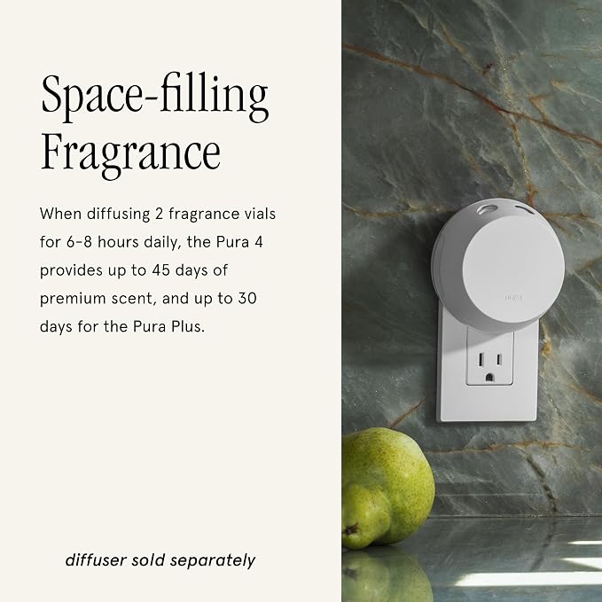 Pura & Simplicity Home Scent Refill - Smart Air Diffuser - Long-Lasting Luxury Fragrance per Refill - Home Essential - Clean & Safe Diffuser Fragrance - 2 Pack, Orange