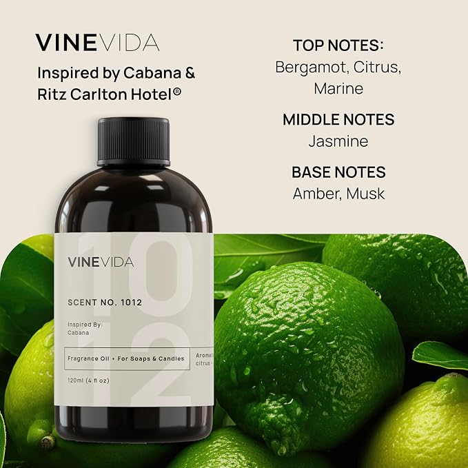 VINEVIDA [4oz] Scent No.1012 Fragrance Oil for Candle Making and Soap Making - Premium Candle Scents for Soy Candles