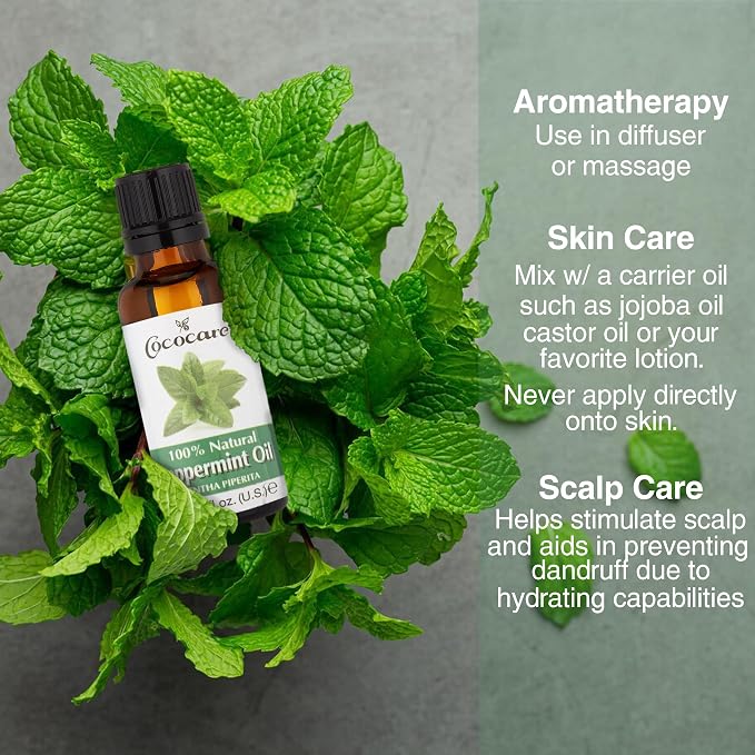 Cococare 100 Percent Peppermint Oil - Essential Oil for Aromatherapy - 1 Fl Oz