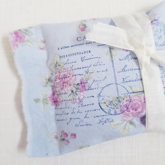 Herbal Dream Sachet for Restful Sleep – Handmade Dream Pillow with Herbs, Blend of Lavender, Chamomile & Hops | Peaceful Nighttime Relaxation Gift - Blue French Floral