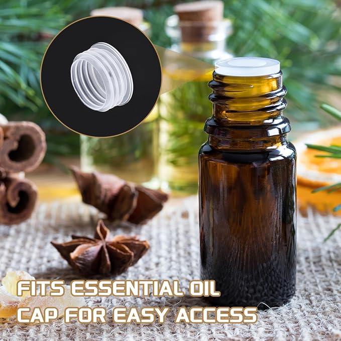 PATIKIL Bottle Adapter 0.79"/20mm Press in Plugs Clear 25Pcs, 0.12" Hole | for Oral Dispenser Liquid Oil Plastic Glass Bottles Stopper