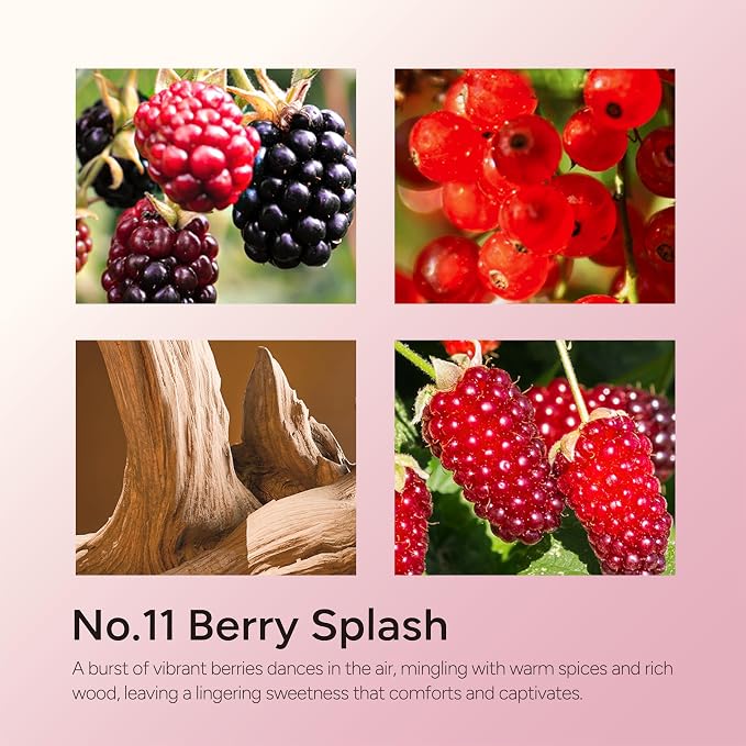 LUMELOOM Berry Splash Luxury Scented Candles, 9oz Soy Wax Candles for Home Scented, BlackBerry, Boysenberry & Woods Scent, Long Burning Time, Gifts for Women, Friends, Men, Mom, Sister