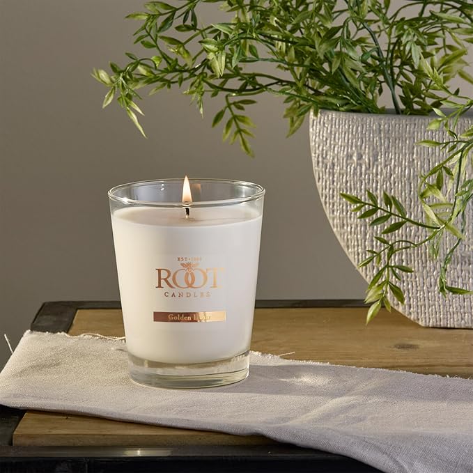Root Candles Scented Candles Honeycomb Beeswax Blend Premium Handcrafted Candle, Large Veriglass, Golden Hour