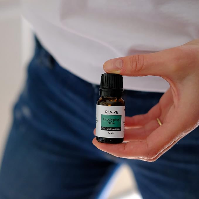 Eucalyptus Blue Essential Oil 10mL by Revive Essential Oils - 100% Pure Therapeutic Grade, for Diffuser, Humidifier, Massage, Aromatherapy, Skin & Hair Care