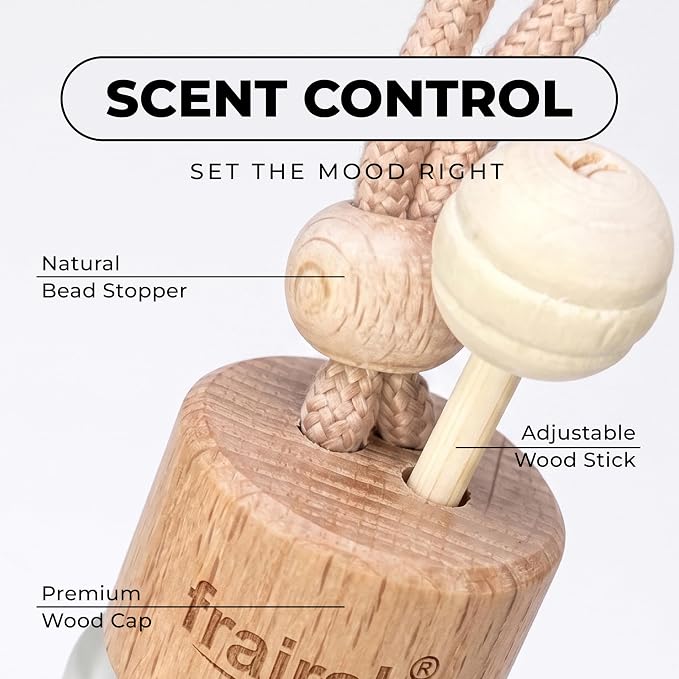 Hanging Car Air Freshener 3 Count, 8 ml Each, Ocean Scent, Natural Odor Eliminator Essential Oil Diffuser, Gentle Soft Elegant Non-Overpowering Fragrance