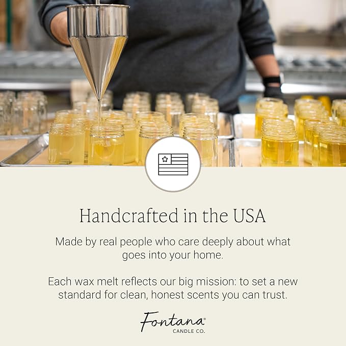 Fontana Candle Co. Non-Toxic Wax Melts, Lavender – Flameless, Gentle-Scented Wax Melts Safe for Sensitive Users – Made with Beeswax, Coconut & Pure Essential Oils, 3 Pucks for Any Warmers