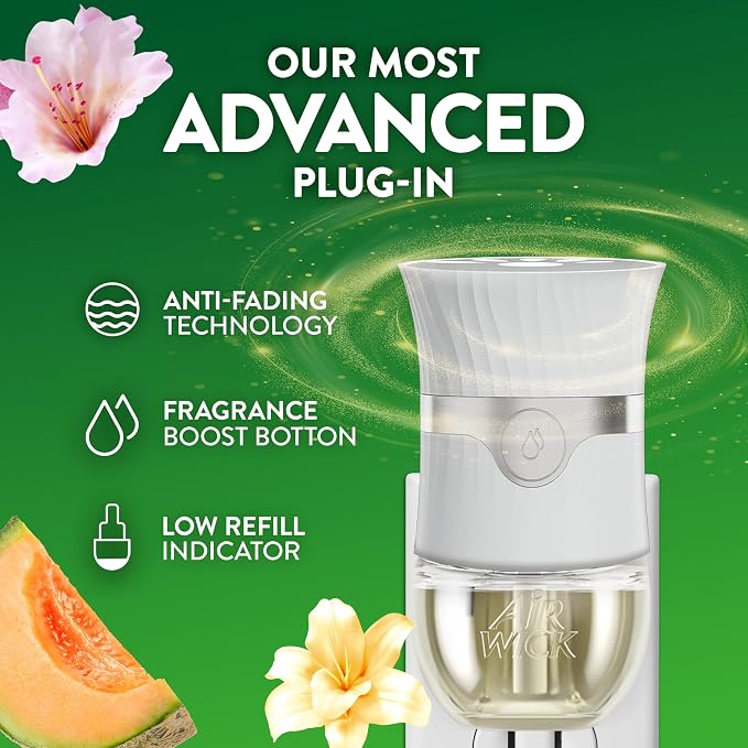 Air Wick Plug in Scented Oil Refill, 2 ct, Summer Delights, Air Freshener, Essential Oils