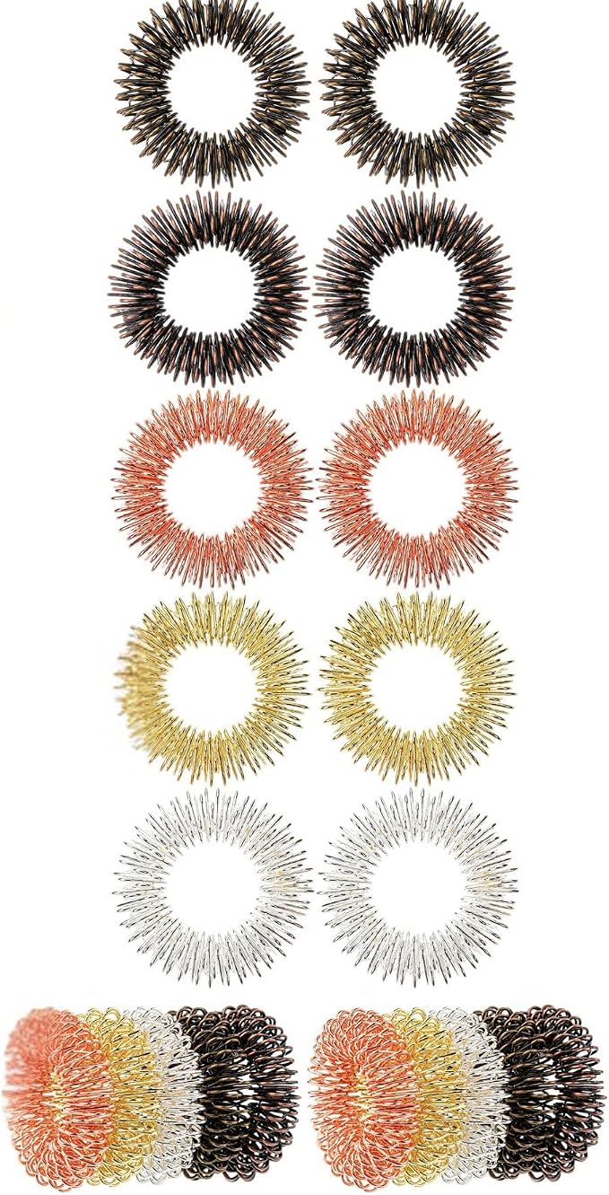 Mr. Pen- Spiky Sensory Rings, 10 Pack, Colorful | Stress Relief Fidget Sensory Toys, Fidget Ring for Anxiety, Massager, Individuals with BFRB, ADHD and Attention Disorder