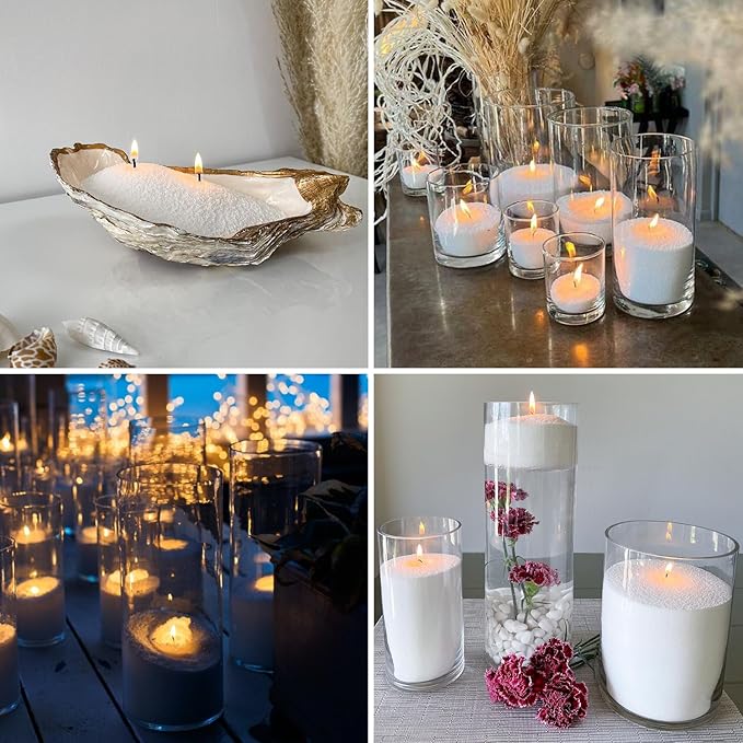 10LB Natural Pearled Candle Making Kit with 100 Cotton Wicks, Reusable and Refillable Pearled Candles for DIY Sand Candle Making