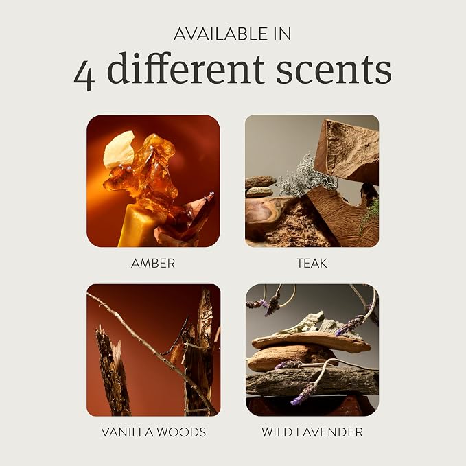 Drift Teak Scented Reed Diffuser - Diffusers for Home - 60 Day Scent Life - Oil Diffuser - Essential Oil Reed Diffuser - 3.5 oz