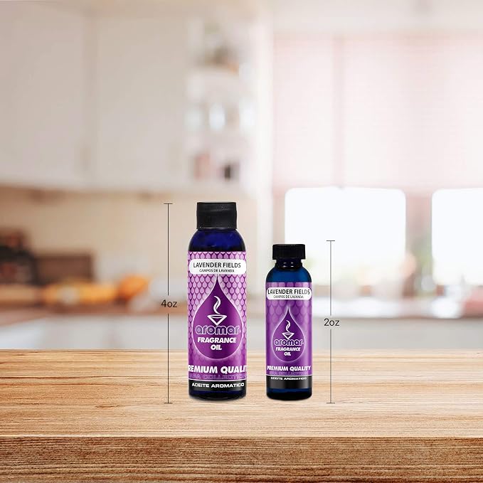 AROMAR Premium Fragrance Oil, Pack of 3 Lavender 2oz. Bottles. Long Lasting Aromatic Scent, Fresh and Revitalizing Aromatherapy for Living Room, Bedroom, and Kitchen