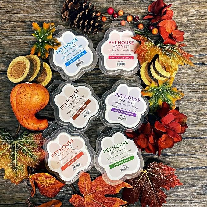 Pet House Mandarin Sage Scented Wax Melts - Natural, Long-Lasting, Plant Based Pet Friendly Soy Wax Melts Pack of 2