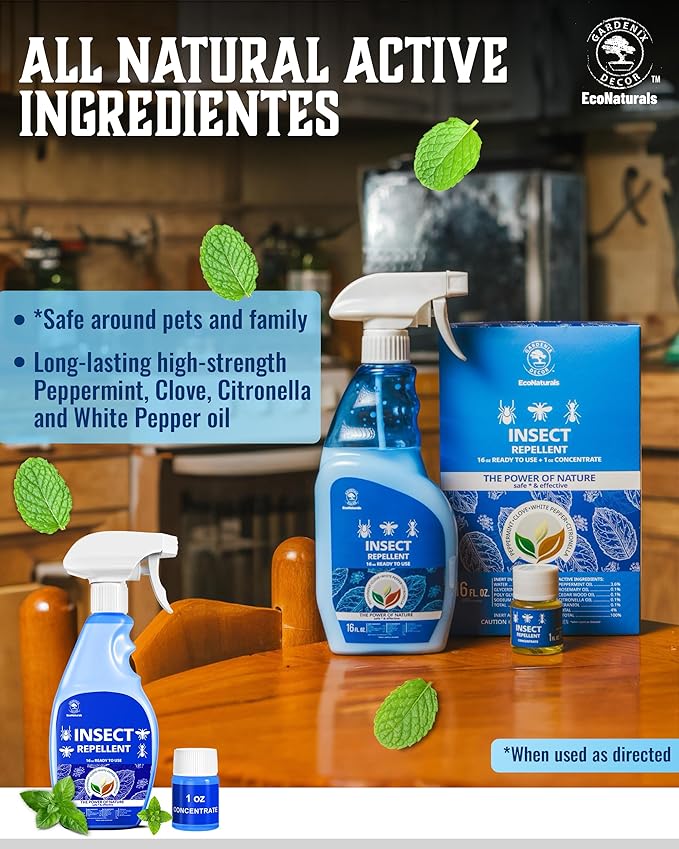All Natural Peppermint Oil Spray for Home – Fresh Mint Scented Spray for Indoor & Outdoor Use – 16oz + 1oz Value Pack