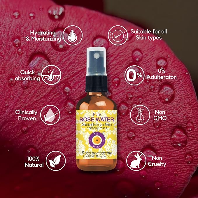 Deve Herbes Rose Water (Rosa damascena) 100ml