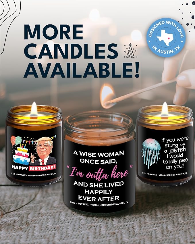 Funny Divorce Candle, Cool Retirement and Divorce Gifts for Women, Best Gift for Women, Unique Farewell Presents for Colleagues Coworker Teacher, Happy Retirement Ideas for Her