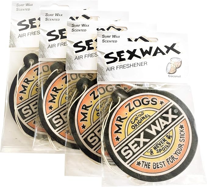 Sex Wax Coconut Air Fresheners: (4-Pack)